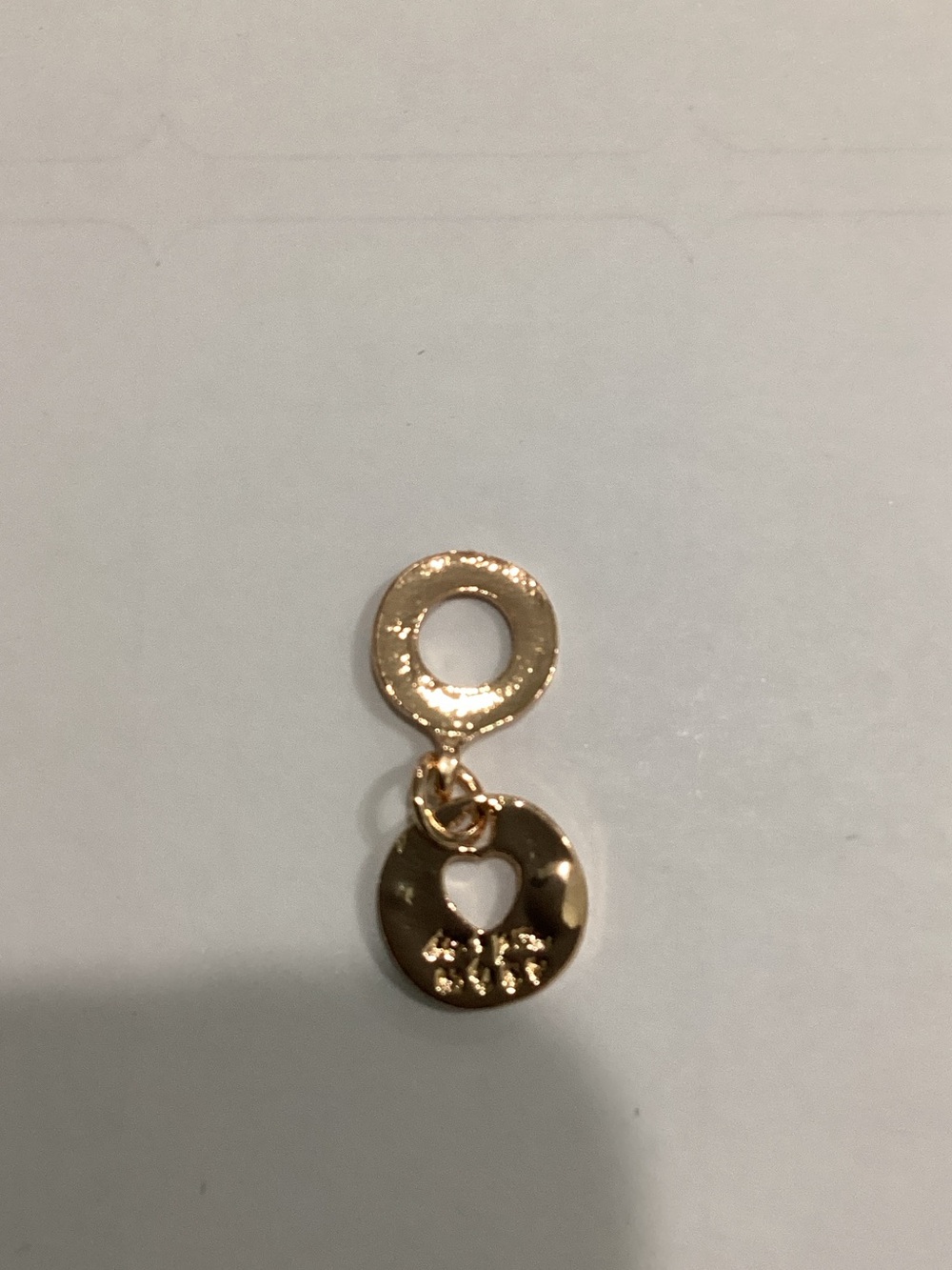 Gold-Tone Heart Cutout‎ Dangle Charm